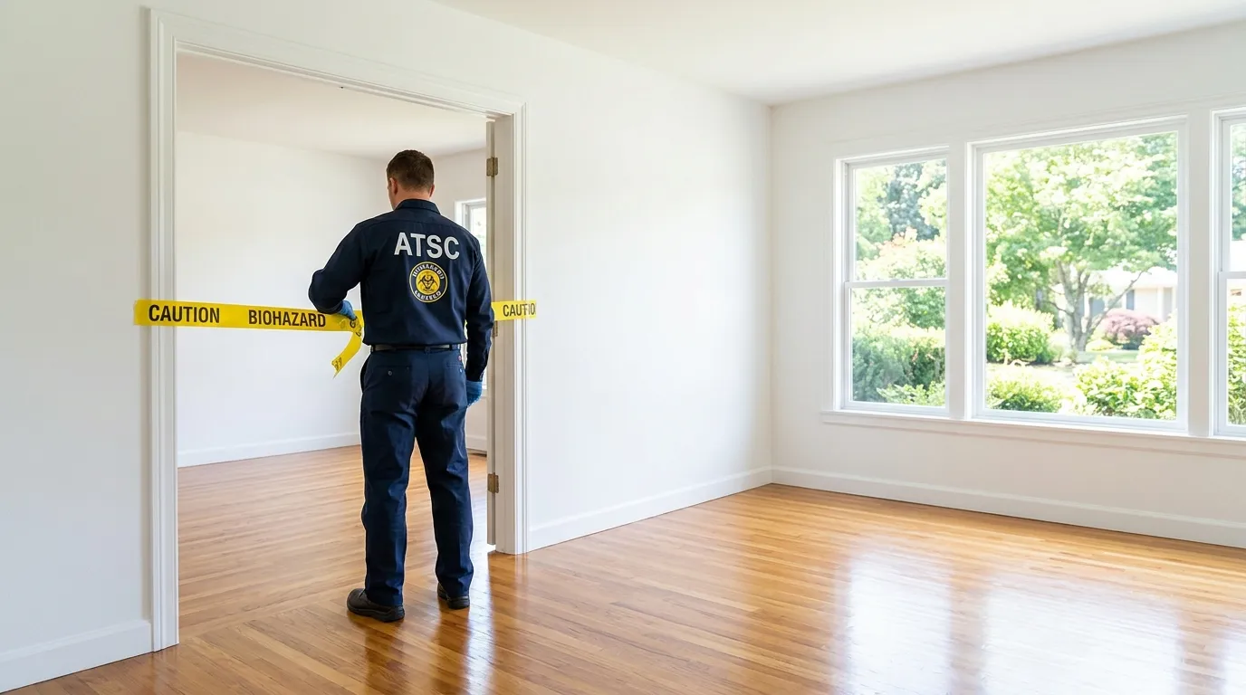 Certified biohazard cleanup crew performing Crime Scene Cleanup in Hebron